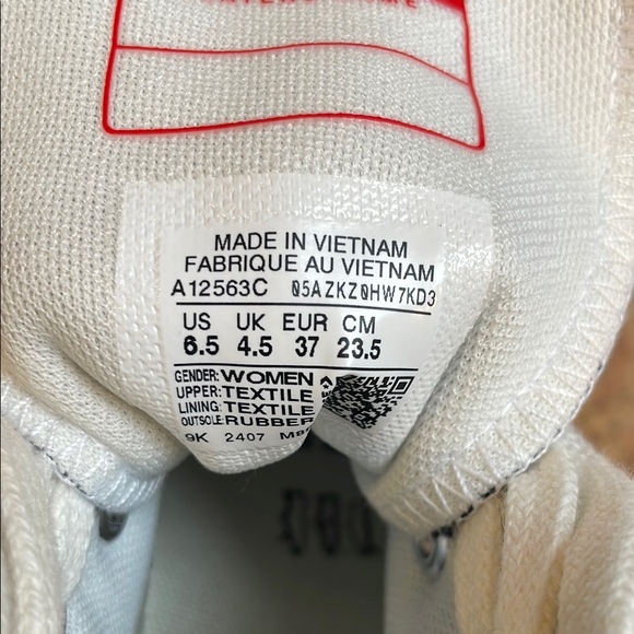 Converse Black High Top Chuck 70 Wedge Sneakers size 6.5 women’s’ - Picture 5 of 6